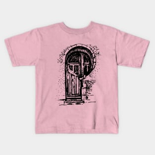 Author's design with the image of a door in the Art Nouveau style. Kids T-Shirt